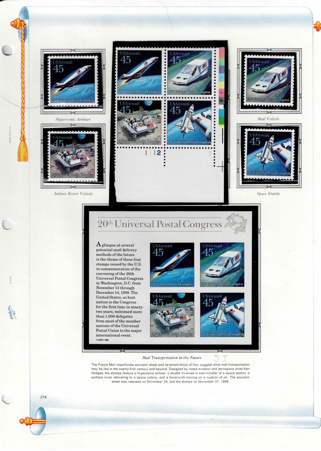 White Ace Album 34 pgs Older US stamps hand picked CHOICE Mint17
