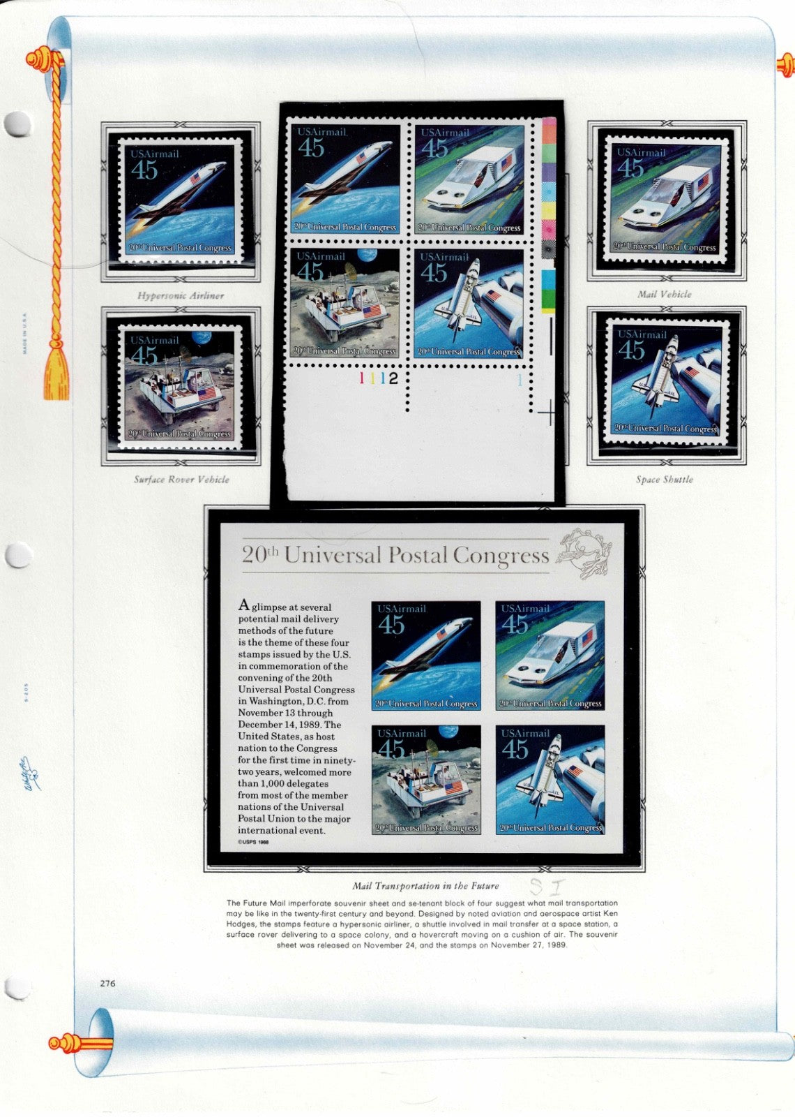White Ace Album 34 pgs Older US stamps hand picked CHOICE Mint17