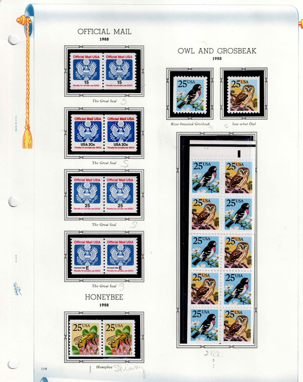 White Ace Album 34 pgs Older US stamps hand picked CHOICE Mint0