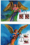 US Post Card 5.75" x 4" 1989 Print of Christmas Angles Painted by Tom McNeely.0