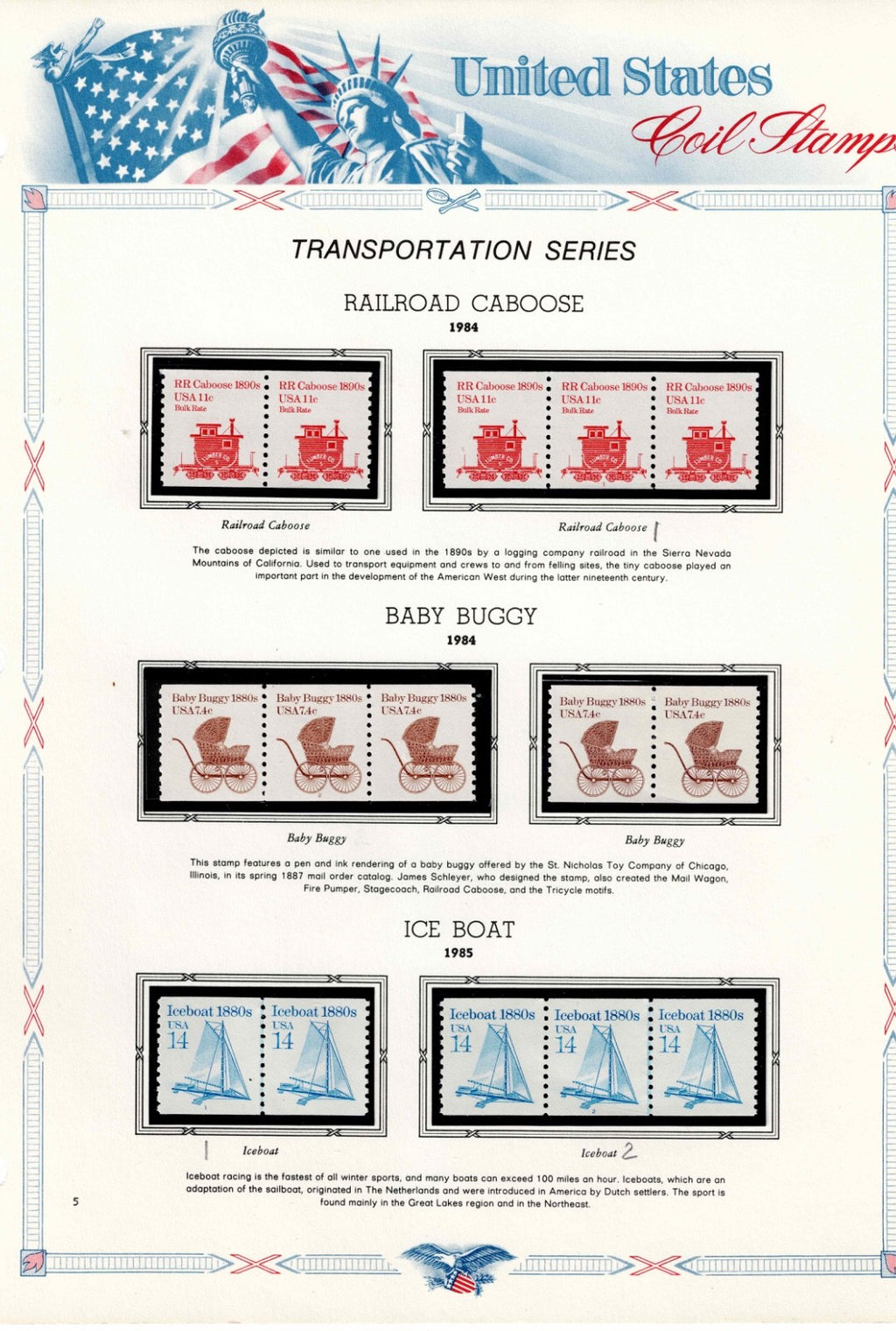 White Ace Album 34 pgs Older US stamps hand picked CHOICE Mint22