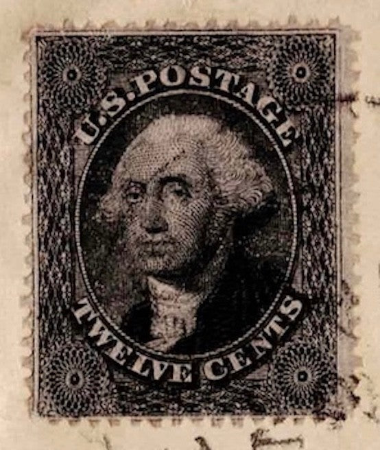 US Scott 36B, used Postage Due 6 cts  5/24/1860 cover, APS Certification. $1,2003