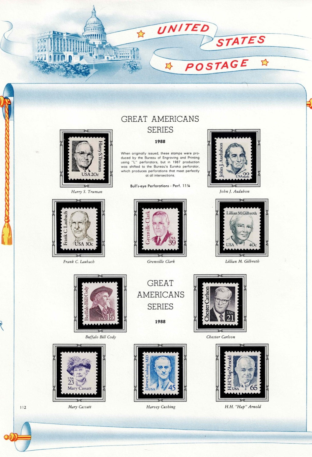 White Ace Album 34 pgs Older US stamps hand picked CHOICE Mint12