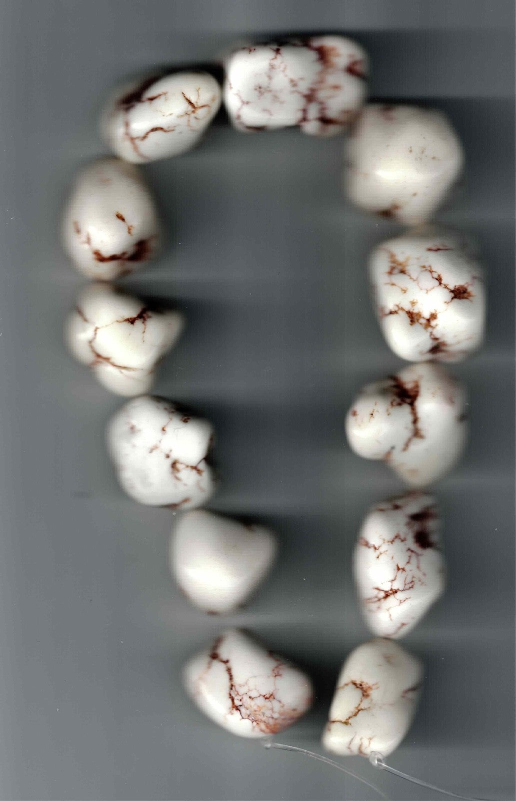 12/13 Wild Horse Nuggets strung as  necklaces Some call these white turquoise1