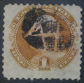 UNITED STATES SCOTT 112 FRANKLIN 1 CENT PICTORIAL G GRILL  USED SCV $1500